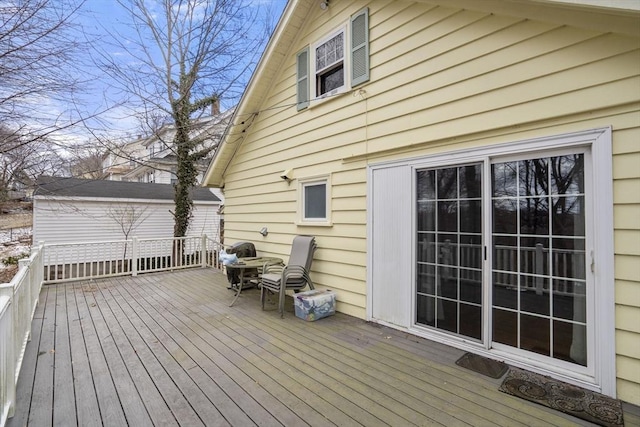 view of wooden deck