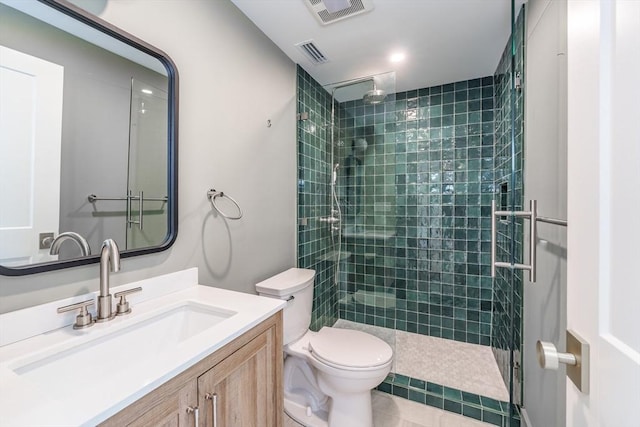 6 Hitching Post Ln, Wilbraham, MA 01095 - bathroom with toilet, tiled shower, and vanity