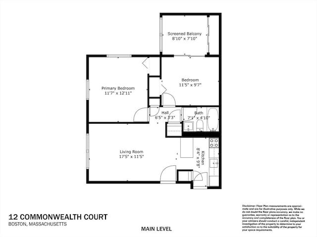 12 Commonwealth Ct Unit 12-16, Boston, MA 02135 - property floor plan