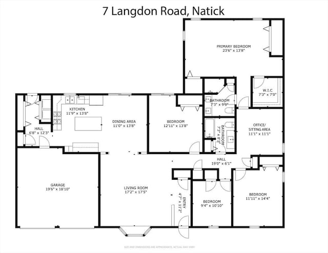7 Langdon Rd, Natick, MA 01760 - property floor plan