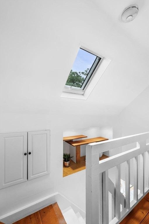 23 Turner St Unit 4, Salem, MA 01970 - detailed view of a skylight, a smoke detector, and wood finished floors
