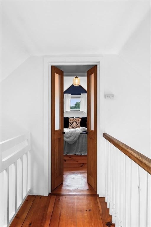 23 Turner St Unit 4, Salem, MA 01970 - hall featuring vaulted ceiling and hardwood / wood-style floors