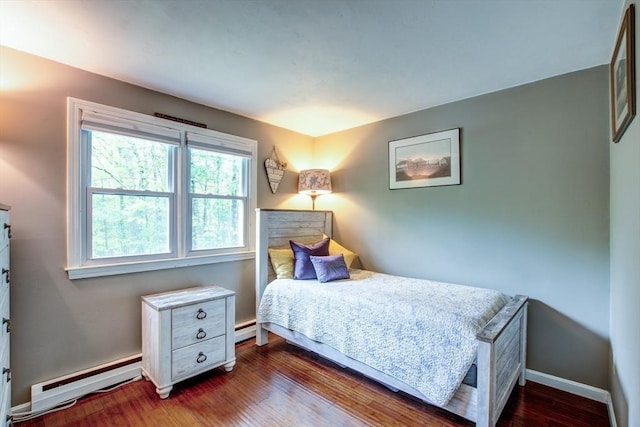14 Mossman Rd, Westminster, MA 01473 - bedroom featuring baseboards, wood finished floors, and a baseboard heating unit