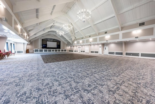 9 Longwood Rd Unit 239, Mashpee, MA 02649 - lobby with high vaulted ceiling and beamed ceiling