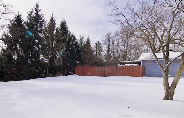 view of snowy yard