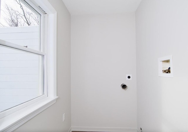 washroom featuring washer hookup and hookup for an electric dryer