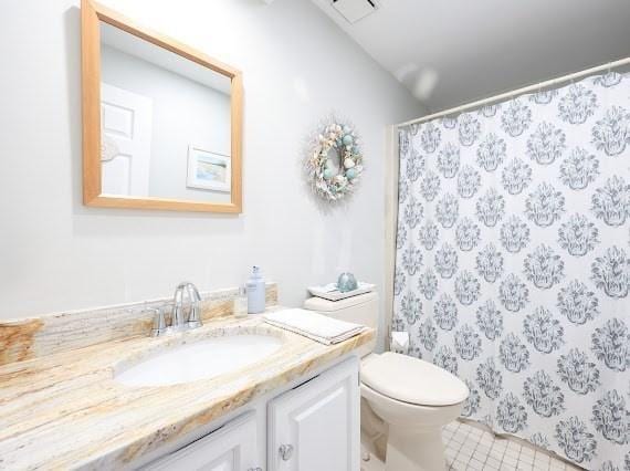 14 Shaw Farm Rd Unit 14, Canton, MA 02021 - bathroom featuring vanity, tile patterned flooring, and a shower with shower curtain