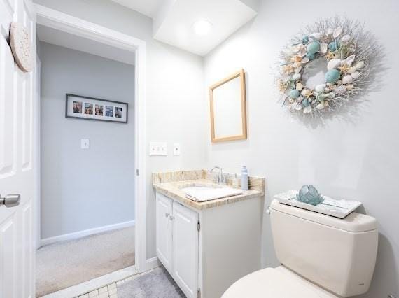 14 Shaw Farm Rd Unit 14, Canton, MA 02021 - half bath featuring vanity and tile patterned flooring