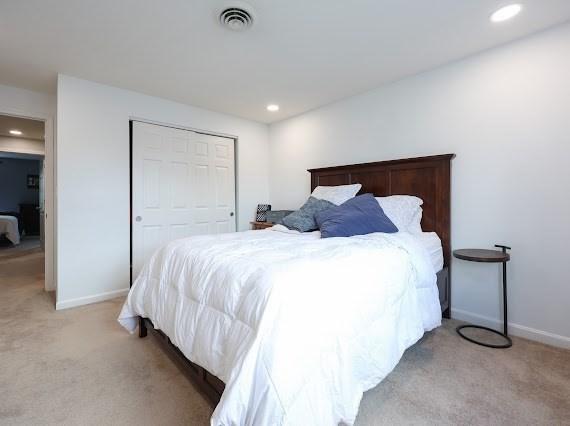 14 Shaw Farm Rd Unit 14, Canton, MA 02021 - bedroom featuring light carpet, recessed lighting, and a closet