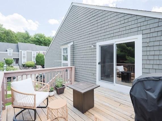 14 Shaw Farm Rd Unit 14, Canton, MA 02021 - wooden deck with area for grilling