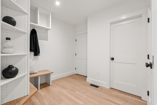 mudroom featuring hardwood / wood-style flooring