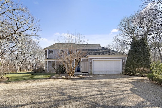 view of front facade featuring a garage