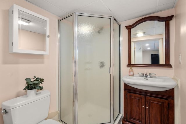 43 Chilton St, Belmont, MA 02478 - bathroom with a shower stall, vanity, and toilet