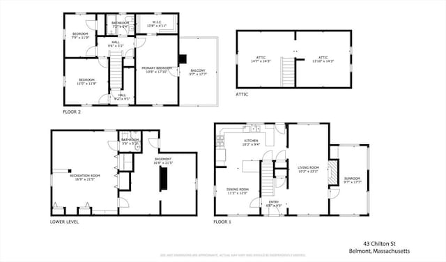 43 Chilton St, Belmont, MA 02478 - home floor plan