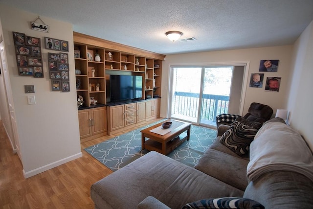 1610 Franklin Crossing Rd Unit 1610, Franklin, MA 02038 - living room with light wood finished floors, baseboards, and a textured ceiling