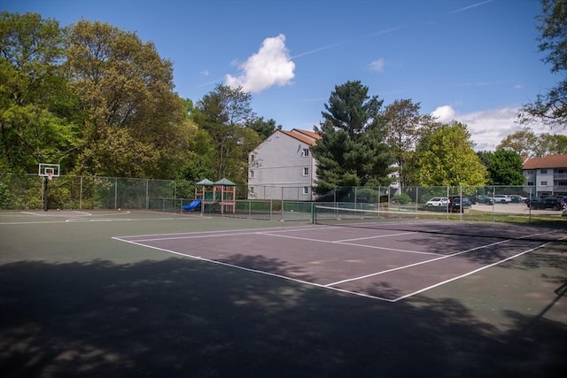 1610 Franklin Crossing Rd Unit 1610, Franklin, MA 02038 - view of tennis court featuring community basketball court