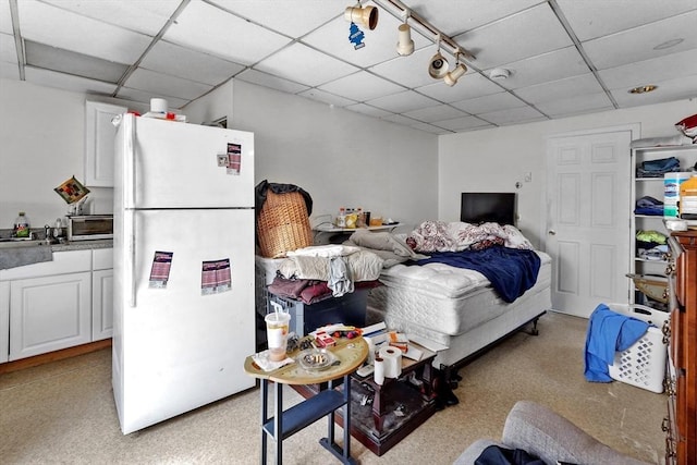 34 Worcester Rd, Charlton, MA 01507 - bedroom featuring freestanding refrigerator and a drop ceiling
