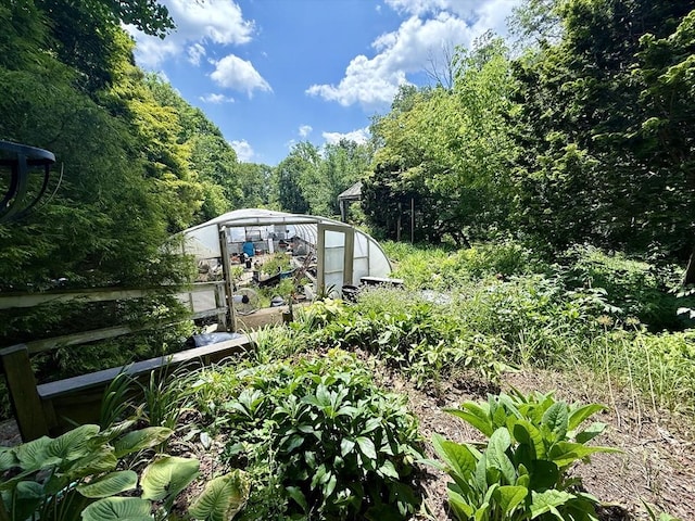 23 Partridge Hill Rd, Dudley, MA 01571 - view of yard featuring a greenhouse and an outdoor structure