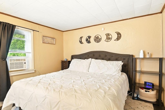 52 Harvard St, Chicopee, MA 01020 - bedroom featuring ornamental molding and cooling unit
