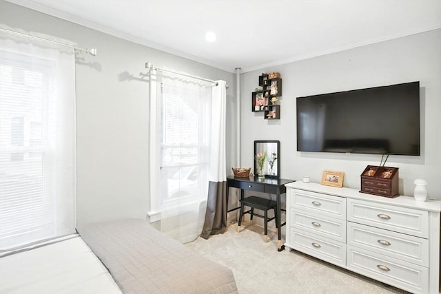 52 Harvard St, Chicopee, MA 01020 - bedroom with crown molding, multiple windows, and light colored carpet