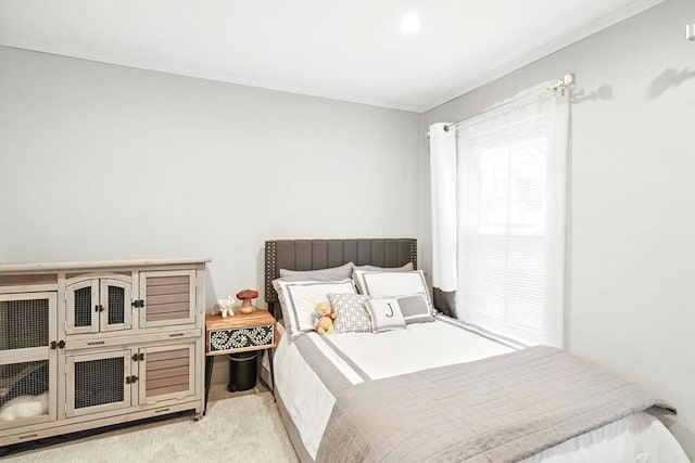 52 Harvard St, Chicopee, MA 01020 - bedroom featuring crown molding and light carpet