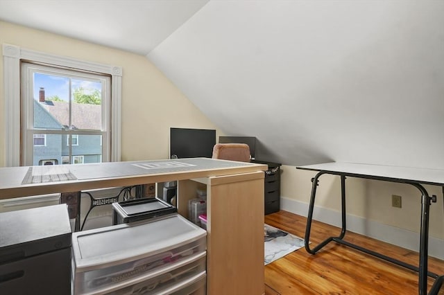 33 Grove St, Merrimac, MA 01860 - office featuring vaulted ceiling and wood finished floors