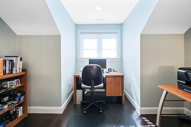 13 Birkdale Ln Unit 13, Hopkinton, MA 01748 - office with baseboards and dark wood-style flooring