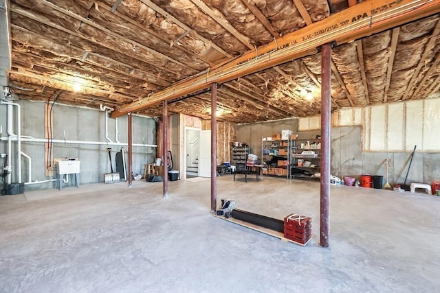 13 Birkdale Ln Unit 13, Hopkinton, MA 01748 - unfinished below grade area featuring stairs and a sink