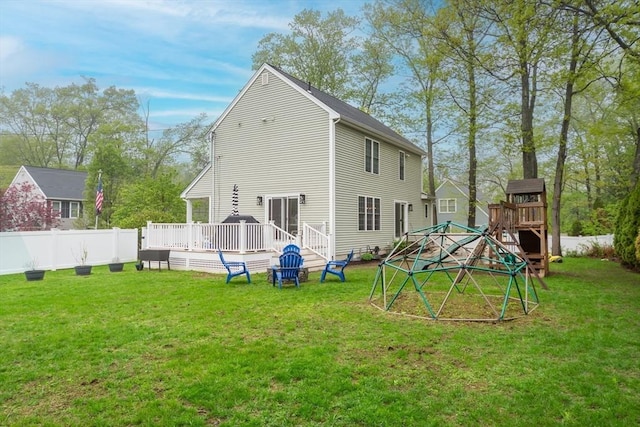 5 Lake Boon Dr, Hudson, MA 01749 - back of house with a deck