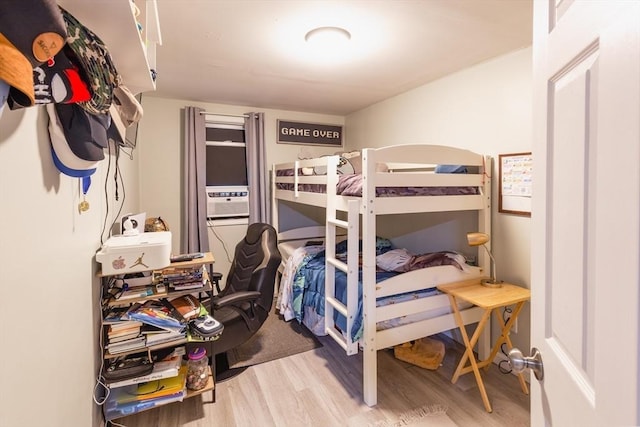 bedroom featuring light hardwood / wood-style floors