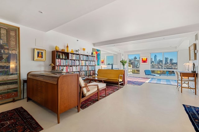 sitting room with a swimming pool