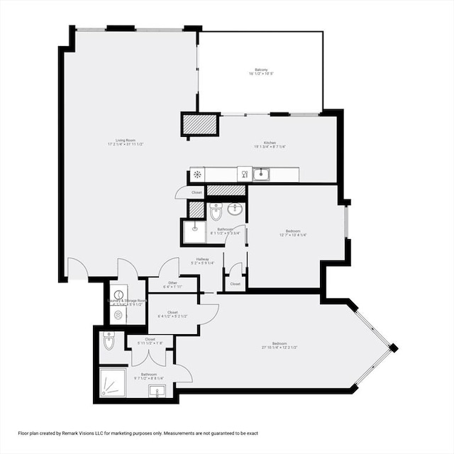 75-83 Cambridge Pkwy Unit W1009, Cambridge, MA 02142 - floor plan / room layout
