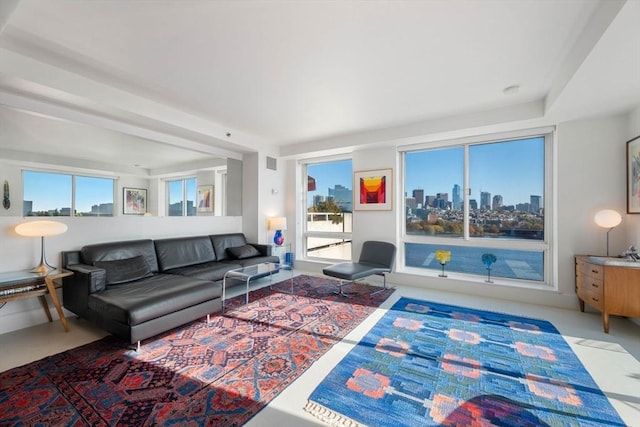 75-83 Cambridge Pkwy Unit W1009, Cambridge, MA 02142 - living area with a view of skyline