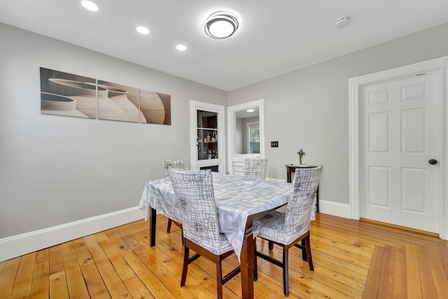 6-8 Carlton, Lynn, MA 01902 - dining room with baseboards, light wood-style flooring, and recessed lighting