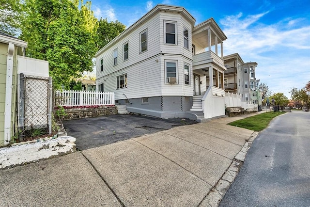 6-8 Carlton, Lynn, MA 01902 - view of side of home with a balcony and cooling unit