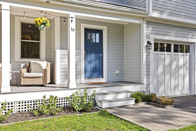 entrance to property with a porch