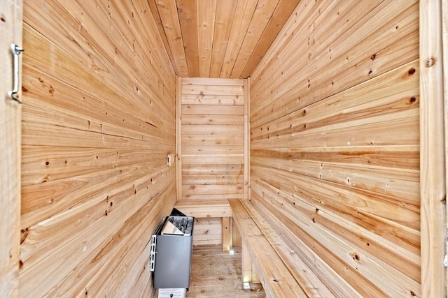 view of sauna