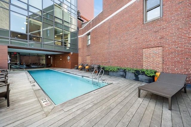 45 Province St Unit 1103, Boston, MA 02108 - community pool featuring a wooden deck