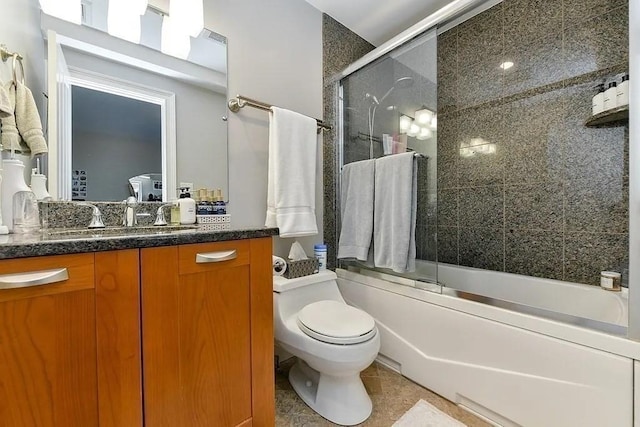 19 Bay State Rd Unit 1, Boston, MA 02215 - full bath featuring toilet, vanity, and shower / bath combination with glass door