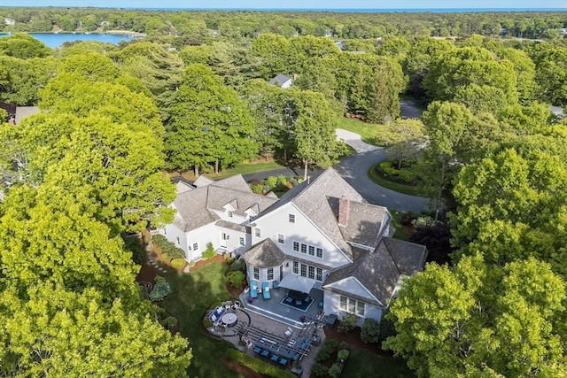 11 Teal Cir, Mashpee, MA 02649 - aerial view of a heavily wooded area and a large body of water