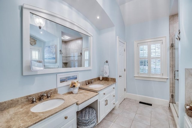 11 Teal Cir, Mashpee, MA 02649 - full bath with a shower stall and double vanity