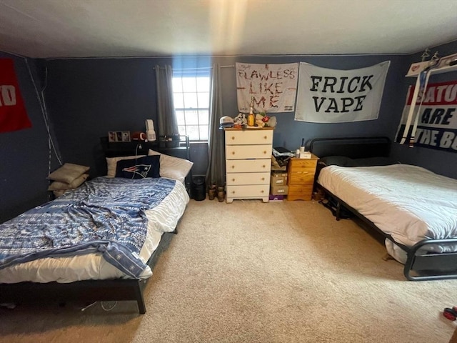 bedroom with carpet