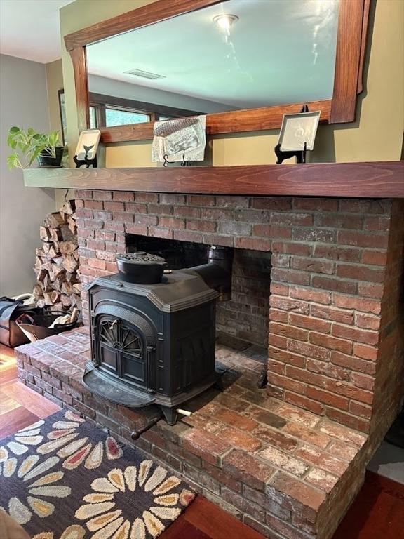 150 Sagamore St, Hamilton, MA 01982 - detailed view of a wood stove