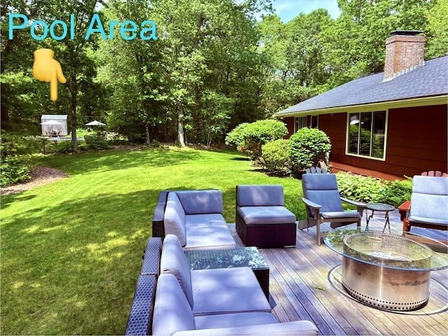 150 Sagamore St, Hamilton, MA 01982 - wooden terrace with a fire pit and a yard