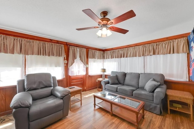 76 Regal St, Springfield, MA 01118 - living room with ceiling fan and light wood finished floors