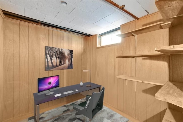 76 Regal St, Springfield, MA 01118 - home office with wood walls