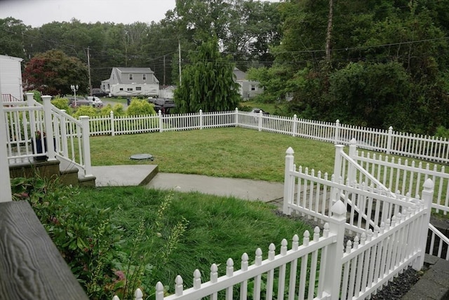 view of yard with fence private yard