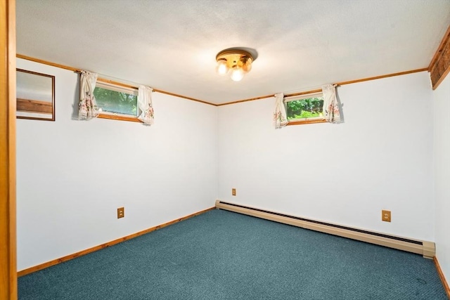 7 Hawthorne Dr, Southampton, MA 01073 - unfurnished room with baseboard heating, carpet, and ornamental molding