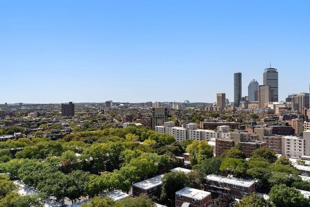 aerial view with a view of city