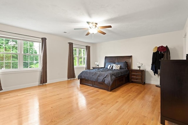 37 Leach Ave, Brockton, MA 02301 - bedroom with light wood-type flooring and ceiling fan